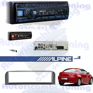 Kit Radio Autoradio ALPINE UTE-200BT + mascherina 1DIN ANTRACITE Alfa GT - Foto 1 di 8
