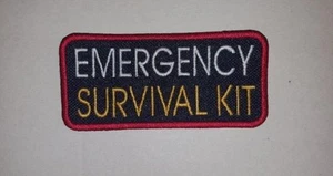 Parche de costura bordado azul blanco para bolsa de desastre - KIT DE SUPERVIVENCIA DE EMERGENCIA - Imagen 1 de 1