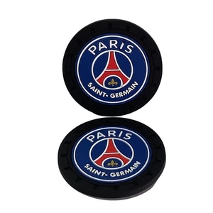 París Saint-Germain FC Negro Azul Rojo Goma Coche Posavasos Accesorio Interior - Imagen 1 de 2