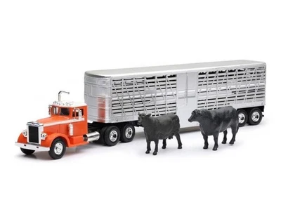 New-Ray Toys 1:43 Scale Peterbilt 1949 380 Livestock Truck w Cattle 16116B - Image 1 of 4