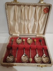 Juego de cuchara Demitasse Yeoman Plate Inglaterra - Raro - Imagen 1 de 5