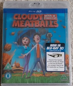 CLOUDY WITH A CHANCE OF MEATBALLS 3D BLU-RAY 3D NEW & SEALED  - Picture 1 of 2