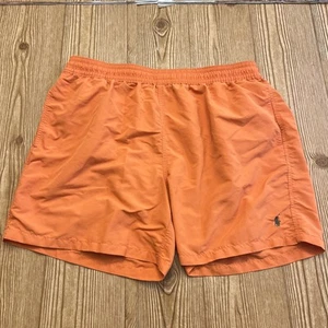 Polo Ralph Lauren Swim Trunks Board Shorts Size XXL Orange Pockets 5 inch - Picture 1 of 9