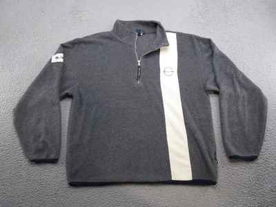 Chaqueta Pullover Nautica Competition Gris Polar 1/4 Cremallera Para Hombre Talla L Rayas Foto 1 de 4