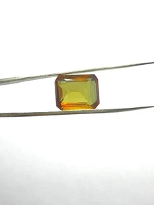 14.40 Ct Emerlad Cut Citrine | Vivid Golden Yellow | Certified Natural Gem - Picture 1 of 7