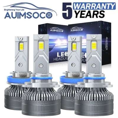 For Peterbilt 579 2013-2023 Combo 4x High Low Beam LED Headlights Lamp Bulb KIT - Image 1 of 4