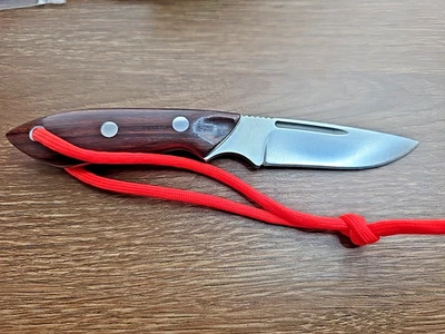 Bark River Adventurer Elmax Steel Desert Ironwood #1 USA Knife W/ 2 Sheath Chain - Image 1 of 4