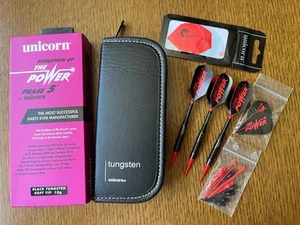 PHIL TAYLOR SET - UNICORN THE POWER PHASE 5 - BLACK TUNGSTEN SOFT TIP 18 G TOP ! - Bild 1 von 10