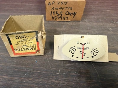 Chevy 1935 amperímetro estándar medidor nos 1125 Foto 1 de 3