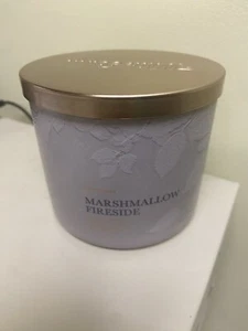 ONE USED White Barn Marshmallow Fireside Candle Jar Bath and Body Works USED - Picture 1 of 4