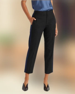 Club Monaco Ryanne Women's Black Pants Cropped Retail $179 - Image 1 of 4