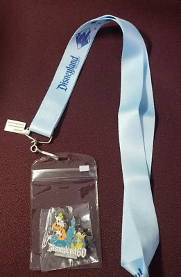 Disney Disneyland 60 Aniversario Celebración Diamante Cordón Goofy Pluto Prendedor Foto 1 de 4