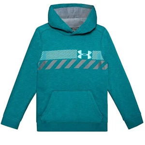 Under Armour ColdGear Green UA Graphic Hoodie KIDS size YXS - Picture 1 of 6