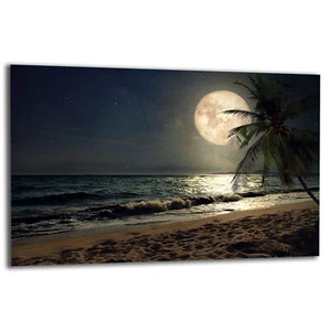 Herdabdeckplatte Ceranfeldabdeckung Spritzschutz Glas 80x52 Nacht - Bild 1 von 11