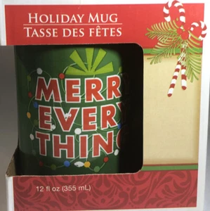 Merry Everything Christmas 12 oz Taza de regalo caja de regalo - totalmente nuevo - envío n 24 horas - Imagen 1 de 12