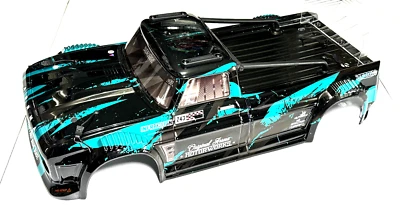 Arrma INFRACTION 4x4 3s BLX - Body Shell (BLACK/TEAL painted decaled) ARA4315V3 - Image 1 of 4
