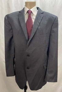 JOSEPH ABBOUD MENS BLAZER SIZE 52R GRAY WOOL SKINNY LAPELS WITH DEFECTS READ - Picture 1 of 19