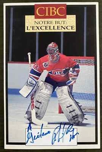 1993 Patrick Roy CIBC Signed 8.5 x 5.5 in person at a CIBC - Picture 1 of 3