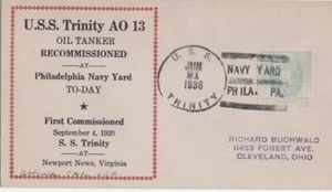 USS Trinity 1938 Oil Tanker recommissioned NMC signed - Picture 1 of 1