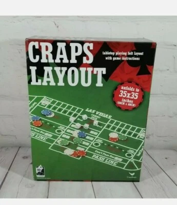 Cardinal Craps Layout Tabletop Playing Felt 35"X35" Dice Game Mat, Play At Home! - Image 1 of 4