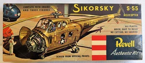 REVELL SIKORSKY S-55 HELICOPTER USAF KIT H-214:89 (1955) *EMPTY BOX* - Picture 1 of 6