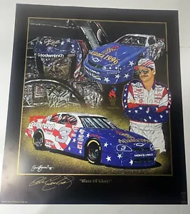 Dale Earnhardt Sr Autographed Sam Bass signed 27" X 24" Print - COA! Nascar HOF! - Picture 1 of 5