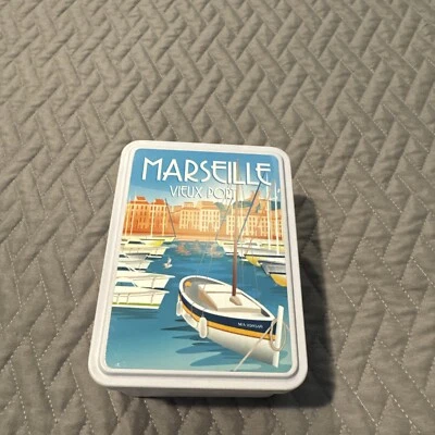 Empty Decorative Tin. Scene Of Marseille Vieux Port.  - Image 1 of 4