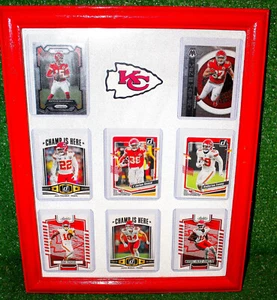 Kansas City Chiefs Trading Card Lot (8) Framed Mahomes Sneed Pacheco Thornhill - Picture 1 of 4