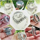 Crystal Quartz 925 Sterling Silver Handmade Dainty Stack Statement Gift Rings
