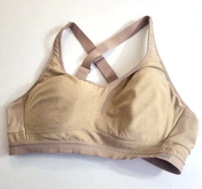 Sujetador deportivo Avia Flexi bronceado soporte bajo correas ajustables con aros talla 36D Foto 1 de 4