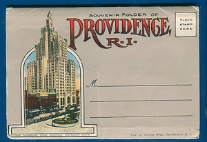 Providence Rhode Island Ri 1940er Souvenir Postkarte Mappe Faltbar #4 - Bild 1 von 4
