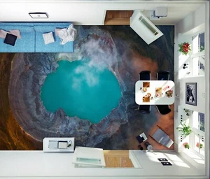 3D Blue Lake 52RAI17 Floor WallPaper Murals Wall Print Decal AJ WALL Fay - Picture 1 of 5