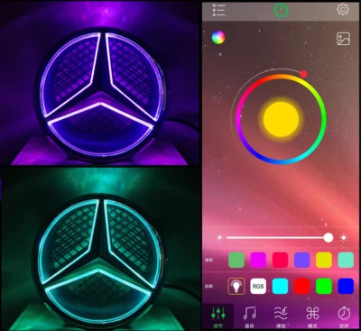 For Mercedes Benz B180 C250 C300 GLK350 Front grill star badge Led/light Emblem - Image 1 of 4