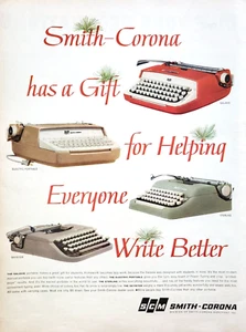 PRINT AD Smith Corona Electric Portable Typewriters 1960 Galaxie Sterling - Picture 1 of 1