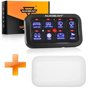 Auxbeam 8 Gang Switch Panel BA80 / Auxbeam Switch Panel Waterproof Cover Case - Picture 1 of 15