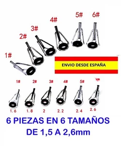 SET DE RECAMBIOS PARA CA�AS DE PESCAR PUNTAS ACERO INOX 6 PIEZAS VARIAS MEDIDAS - Imagen 1 de 2