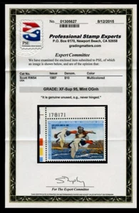 US RW54, 1987 PELIRROJAS, CERTIFICADO PSE 2015, MNH, XF-SUPBURB, (US924) - Imagen 1 de 3