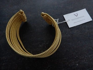 NEU MIT ETIKETT MEHRSTRANG VERGOLDETES MANSCHETTENARMBAND von Vestopazzo, Italien - Bild 1 von 4
