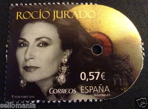 2016 ROCIO JURADO SPANISH SINGER PERSONAJES FOLKLORE EDIFIL 5051 ** MNH TC20092 - Foto 1 di 1