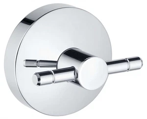 Handtuchhaken (doppelt), hochglanz-verchromt, Made in Germany - Bild 1 von 3