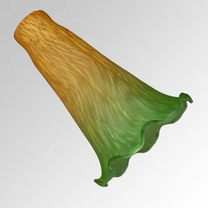 Small Amber/Green Lily/Tulip Lamp Shade #7458 - Picture 1 of 4