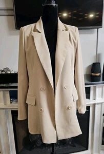 Blazer Rachel Zoe donna piccolo marrone oversize casual ufficio - Foto 1 di 6