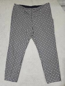 PANTALONE DONNA CHARTER CLUB BLU BIANCO TAGLIA 16 PANTALONE SHOP CAVIGLIA DRITTO STRECH - Foto 1 di 8