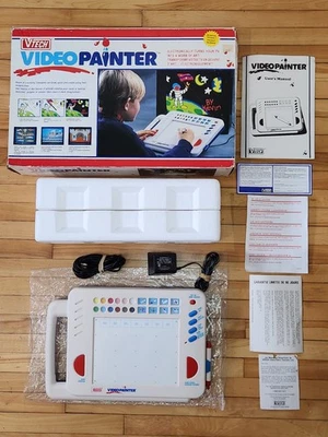 Vintage 1990s VTech Master Video Painter In Box 1991 W/ Stylus OEM Cords & Box - Image 1 of 4