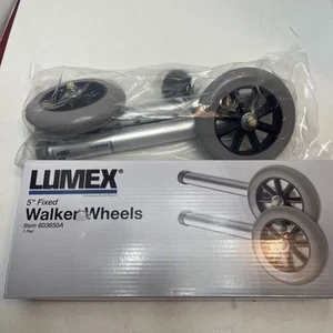 Lumex 5” Walker Wheels Improves Moving Attach to 1" Standard Tubing ,Adjustable - Picture 1 of 13