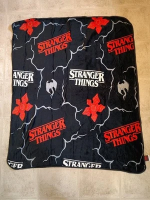  Netflix Stranger Things Soft Touch Light Weight Travel Throw Blanket 40" x 50" - Image 1 of 4