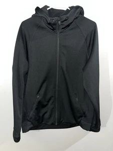Nike Full Zip Black Thermal Hoodie Jacket Zip Pockets Mens L - Picture 1 of 10