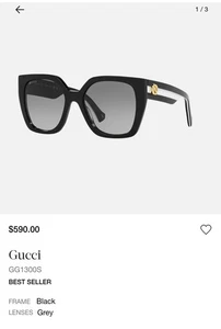 NUEVO Gafas de sol Gucci GG1300S-004-55 0 mm 100 % auténticas - Imagen 1 de 2