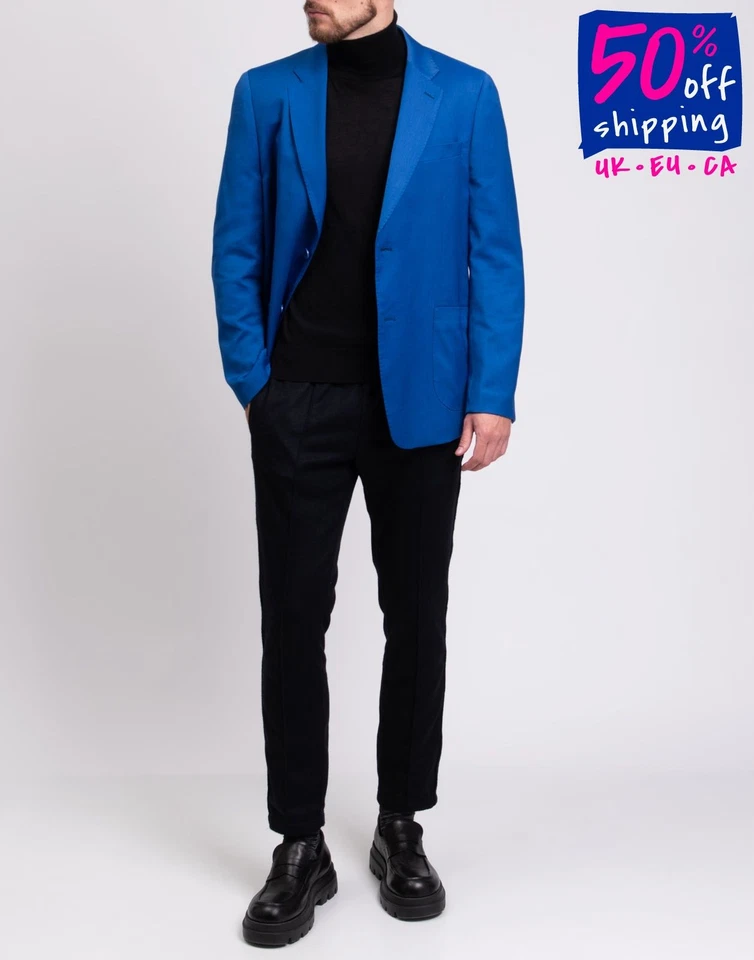 RRP €375 MARCIANO GUESS Blazer Jacket IT50 US40 L Lined Single Breasted Blue  - Image 1 of 4