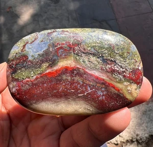 46Gr Picture Variety Mountain Multi Color Jasper Chalcedony Landscape - Picture 1 of 17